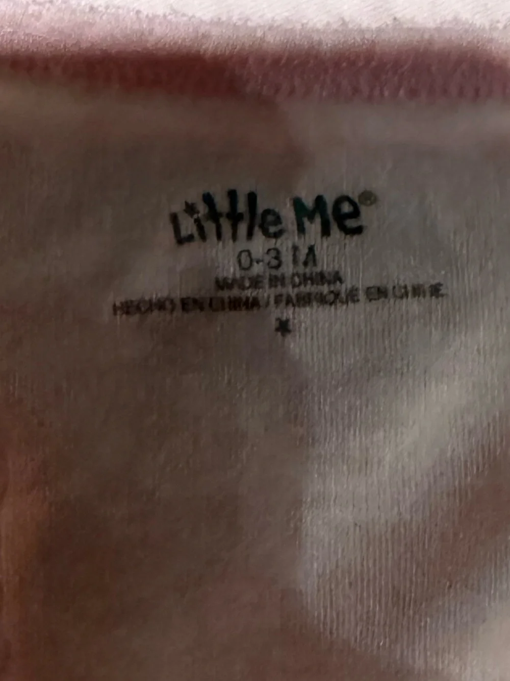 Little Me Pink and White Floral Cotton Infant Nightgown Set 0-3mo
